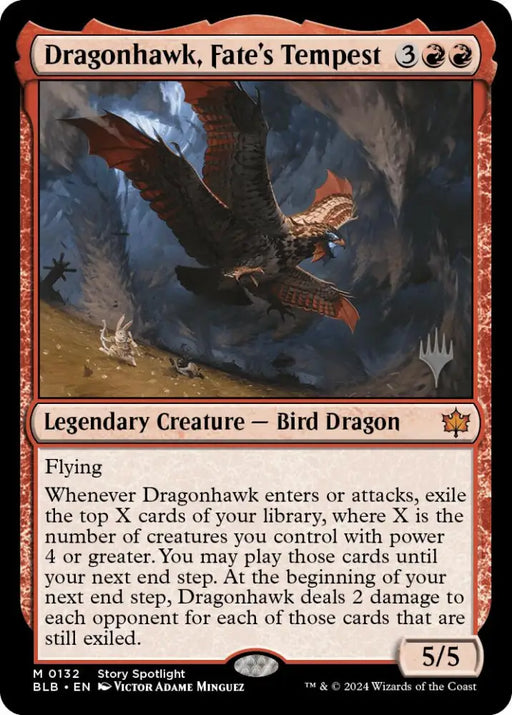 Dragonhawk Fate’s Tempest (Promo Pack) [Bloomburrow Promos] - MTG Single