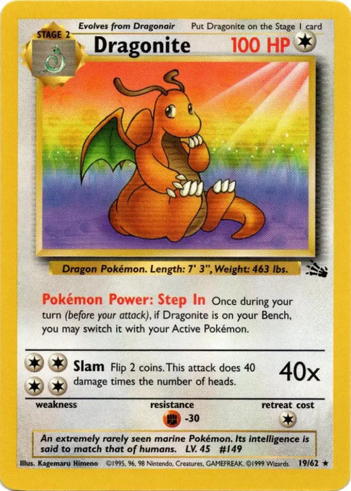 Dragonite (19/62) [Fossil Unlimited] - Pokemon Single