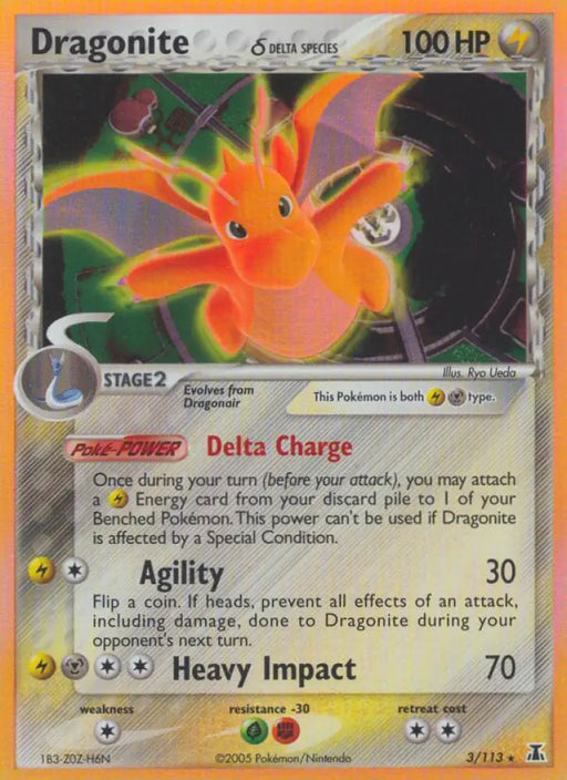 Dragonite (3/113) (Delta Species) [EX: Delta Species] - Pokemon Single