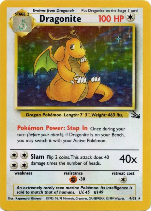 Dragonite (4/62) [Fossil Unlimited] - Pokemon Single