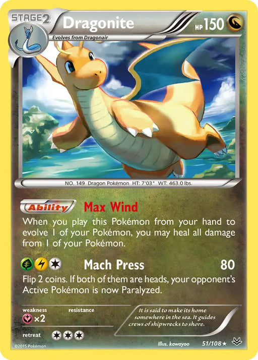 Dragonite (51/108) [XY: Roaring Skies] - Pokemon Single