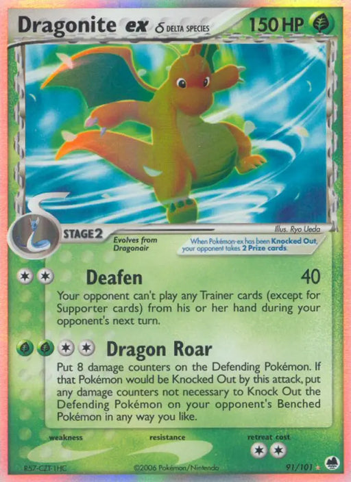 Dragonite ex (91/101) (Delta Species) [EX: Dragon Frontiers] - Pokemon Single