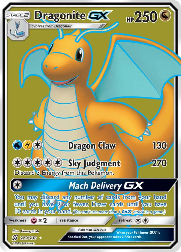 Dragonite GX (229/236) [Sun & Moon: Unified Minds] - Pokemon Single