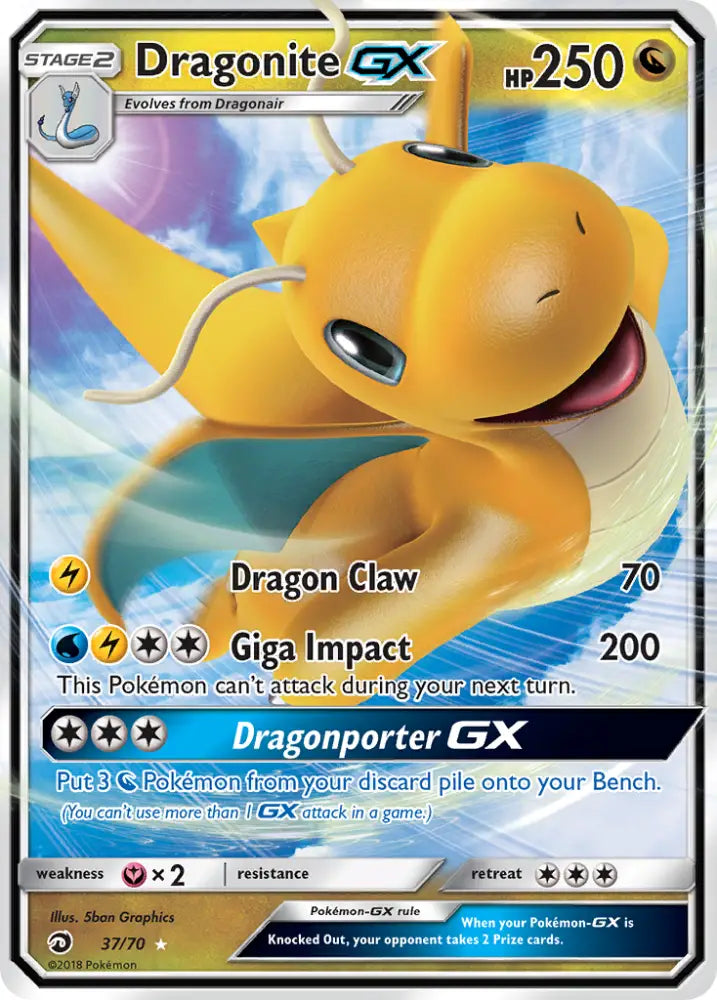 Dragonite GX (37/70) [Sun & Moon: Dragon Majesty] - Pokemon Single
