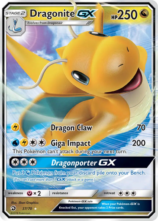 Dragonite GX (37/70) [Sun & Moon: Dragon Majesty] - Pokemon Single