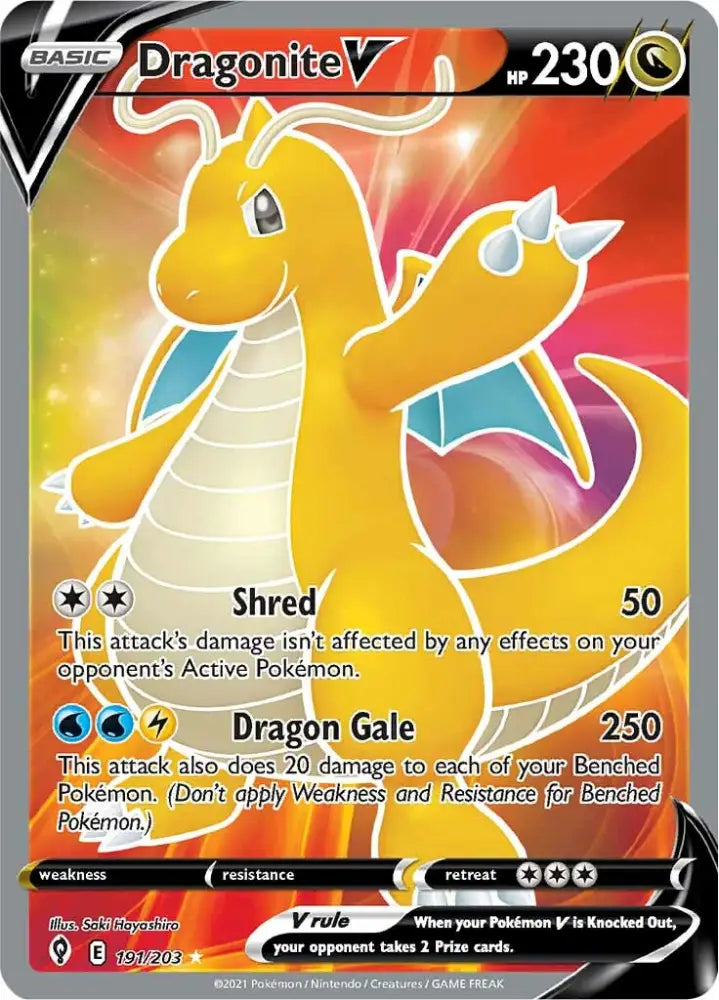 Dragonite V (191/203) [Sword & Shield: Evolving Skies] - Pokemon Single