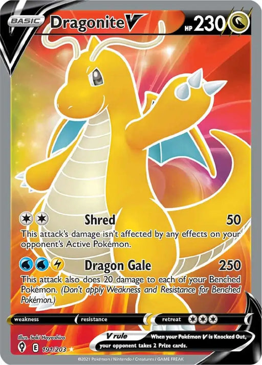 Dragonite V (191/203) [Sword & Shield: Evolving Skies] - Pokemon Single