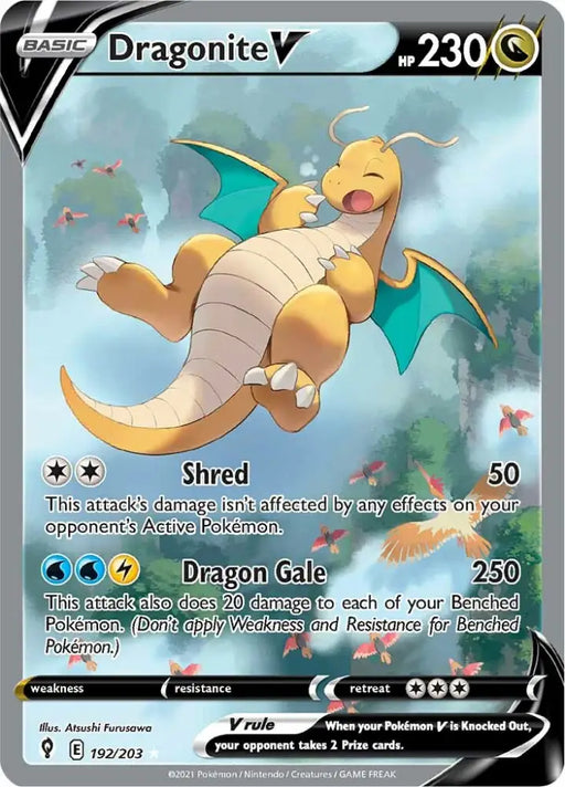 Dragonite V (192/203) [Sword & Shield: Evolving Skies] - Pokemon Single