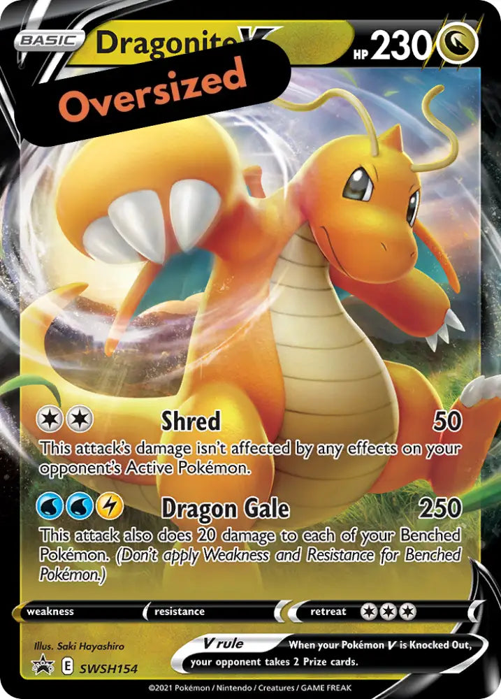 Dragonite V (SWSH154) (Jumbo Card) [Sword & Shield: Black Star Promos] - Pokemon Single