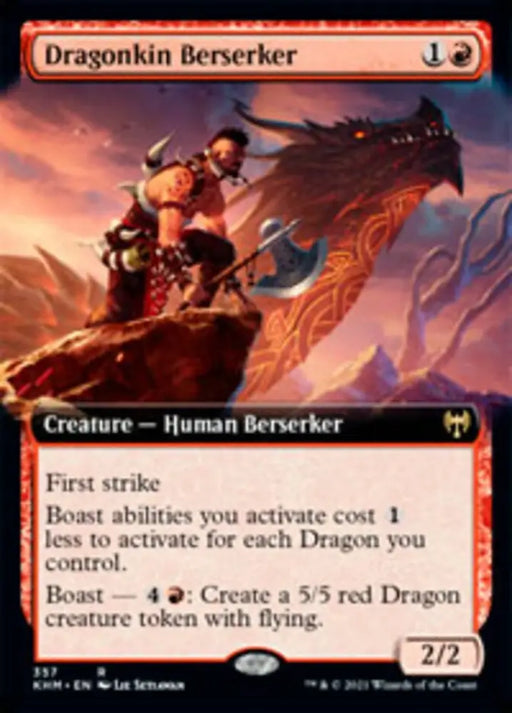 Dragonkin Berserker (Extended Art) [Kaldheim] - MTG Single