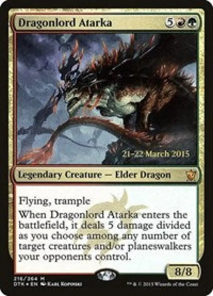 Dragonlord Atarka (216) [Prerelease Cards]