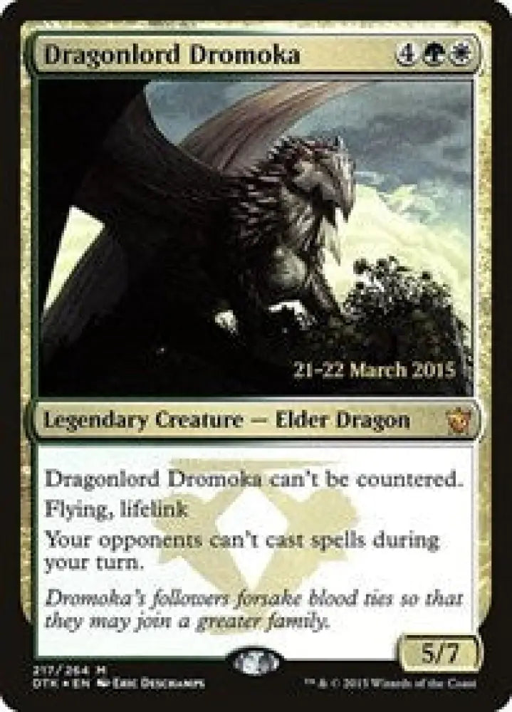 Dragonlord Dromoka (217) [Prerelease Cards]