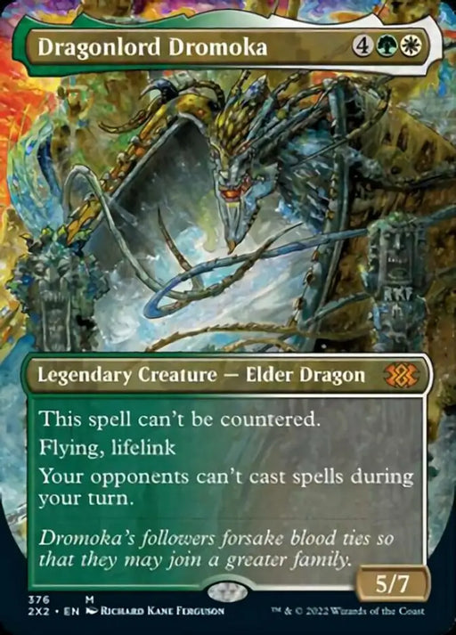 Dragonlord Dromoka (Borderless Alternate Art) [Double Masters 2022] - MTG Single