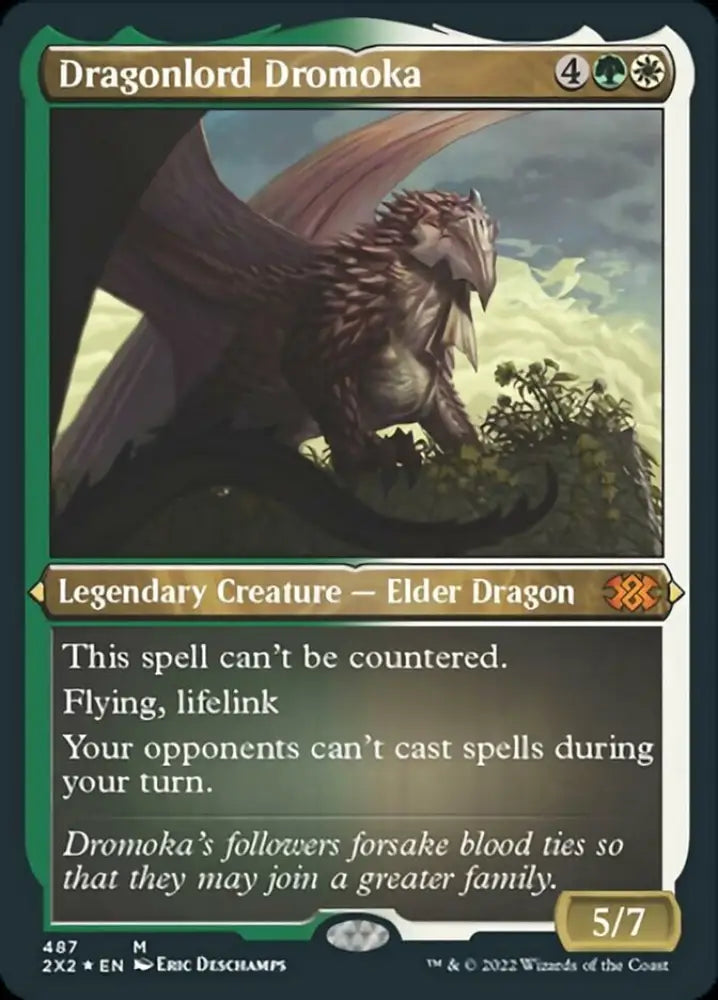 Dragonlord Dromoka (Foil Etched) [Double Masters 2022] - MTG Single