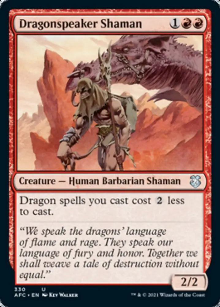 Dragonspeaker Shaman [Dungeons & Dragons: Adventures in the Forgotten Realms Commander] - MTG Single