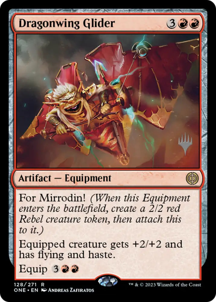 Dragonwing Glider (Promo Pack) [Phyrexia: All Will Be One Promos] - MTG Single