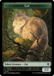 Drake // Cat Double-Sided Token [Murders at Karlov Manor Commander Tokens] - MTG Single