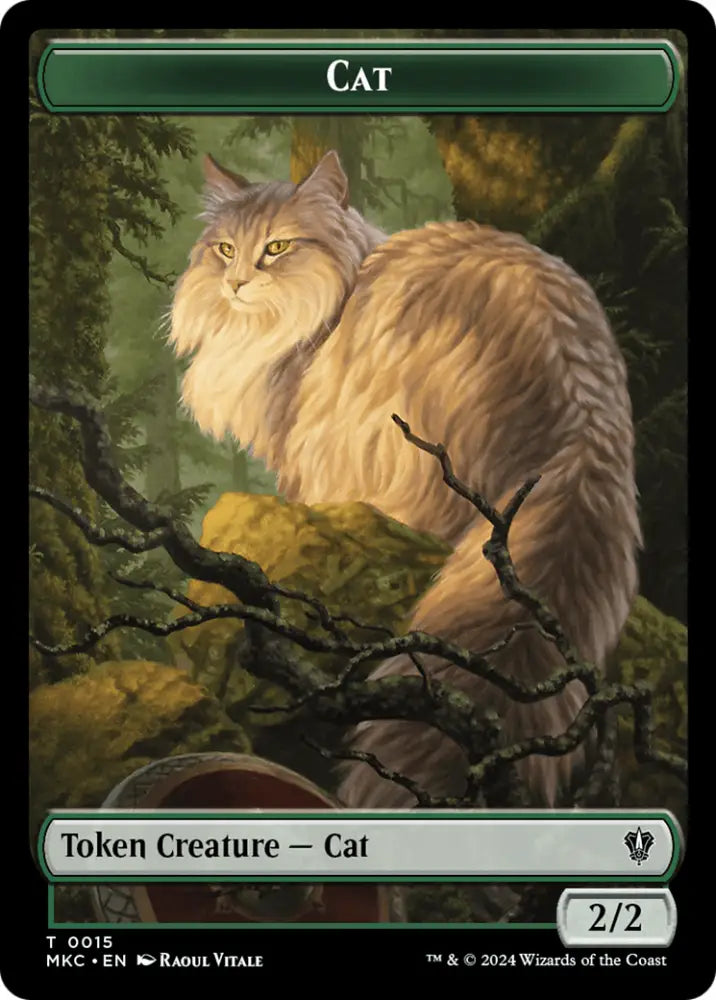 Drake // Cat Double-Sided Token [Murders at Karlov Manor Commander Tokens] - MTG Single