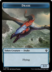 Drake // Cat Double-Sided Token [Murders at Karlov Manor Commander Tokens] - MTG Single