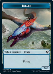 Drake // Elemental (002) Double-Sided Token [Commander 2021 Tokens] - MTG Single