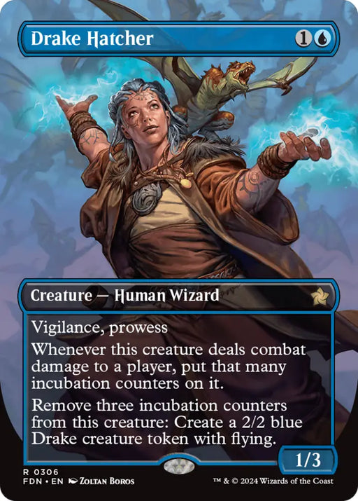 Drake Hatcher (Borderless) [Foundations] - MTG Single