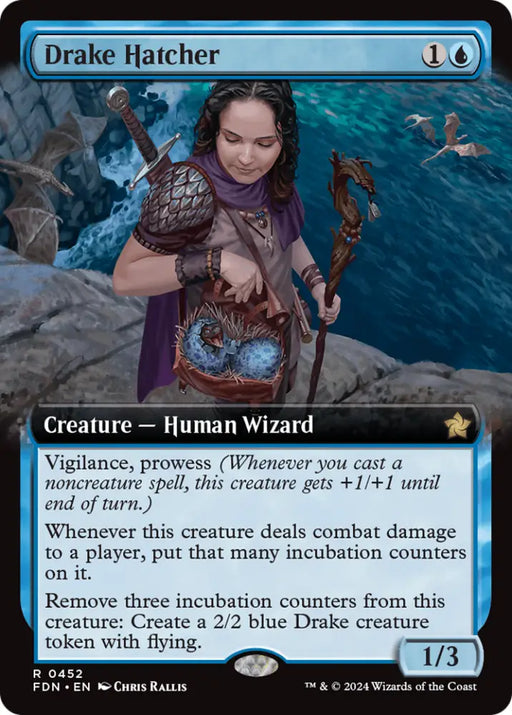 Drake Hatcher (Extended Art) [Foundations] - MTG Single