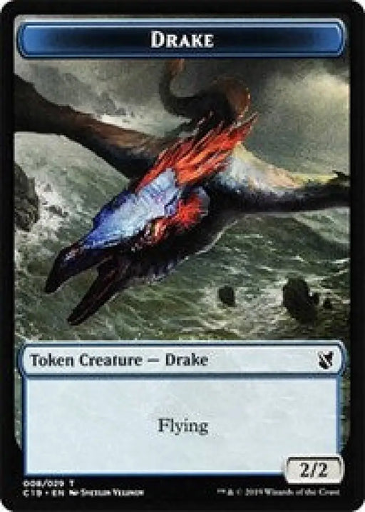 Drake // Human Double-Sided Token [Commander 2019 Tokens] - MTG Single