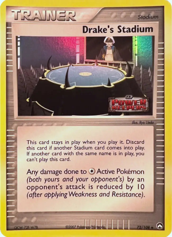 Drake’s Stadium (72/108) (Stamped) [EX: Power Keepers] - Pokemon Single