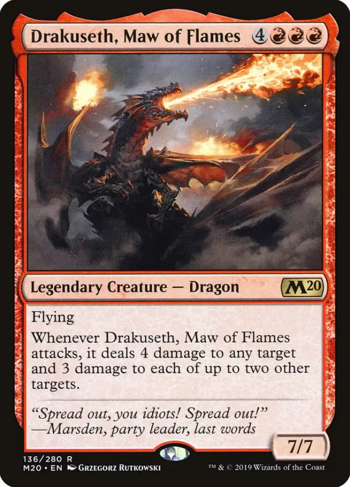 Drakuseth Maw of Flames [Core Set 2020] - MTG Single
