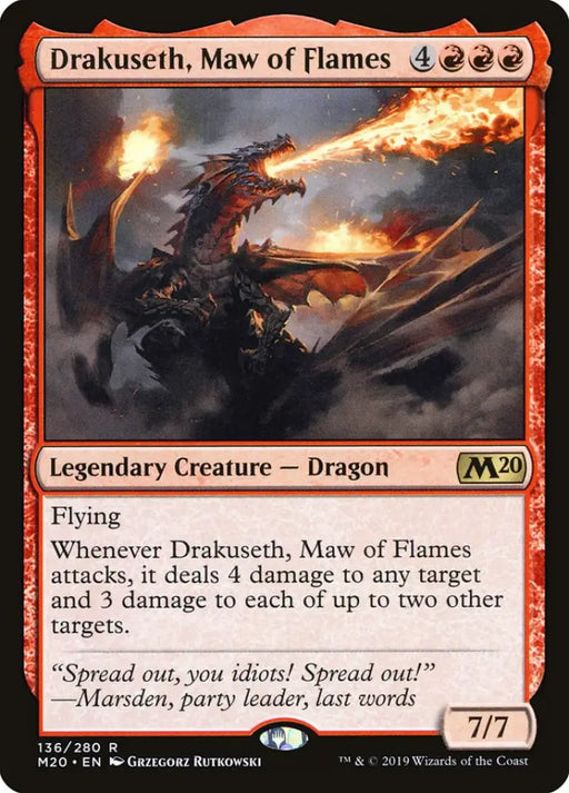 Drakuseth Maw of Flames [Core Set 2020] - MTG Single