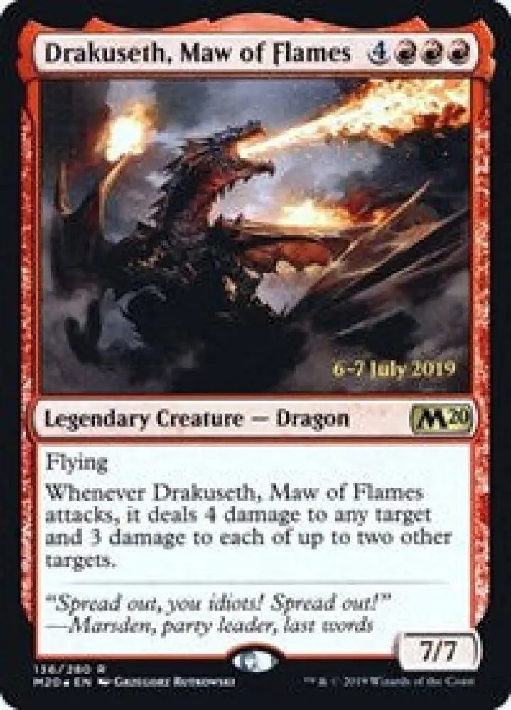 Drakuseth, Maw of Flames (M20) (136) [Prerelease Cards]