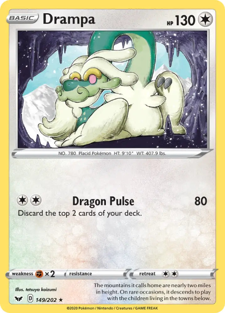 Drampa (149/202) [Sword & Shield: Base Set] - Pokemon Single