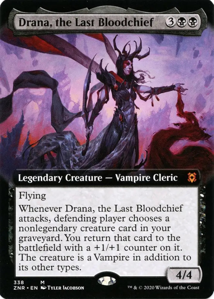 Drana the Last Bloodchief (Extended Art) [Zendikar Rising] - MTG Single