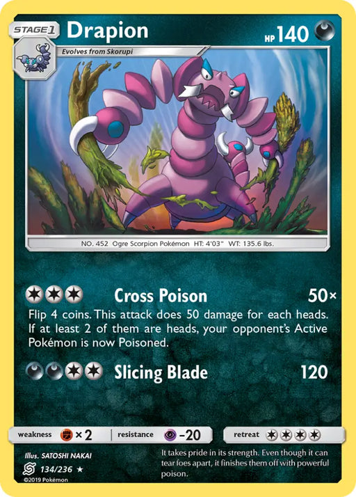 Drapion (134/236) [Sun & Moon: Unified Minds] - Pokemon Single