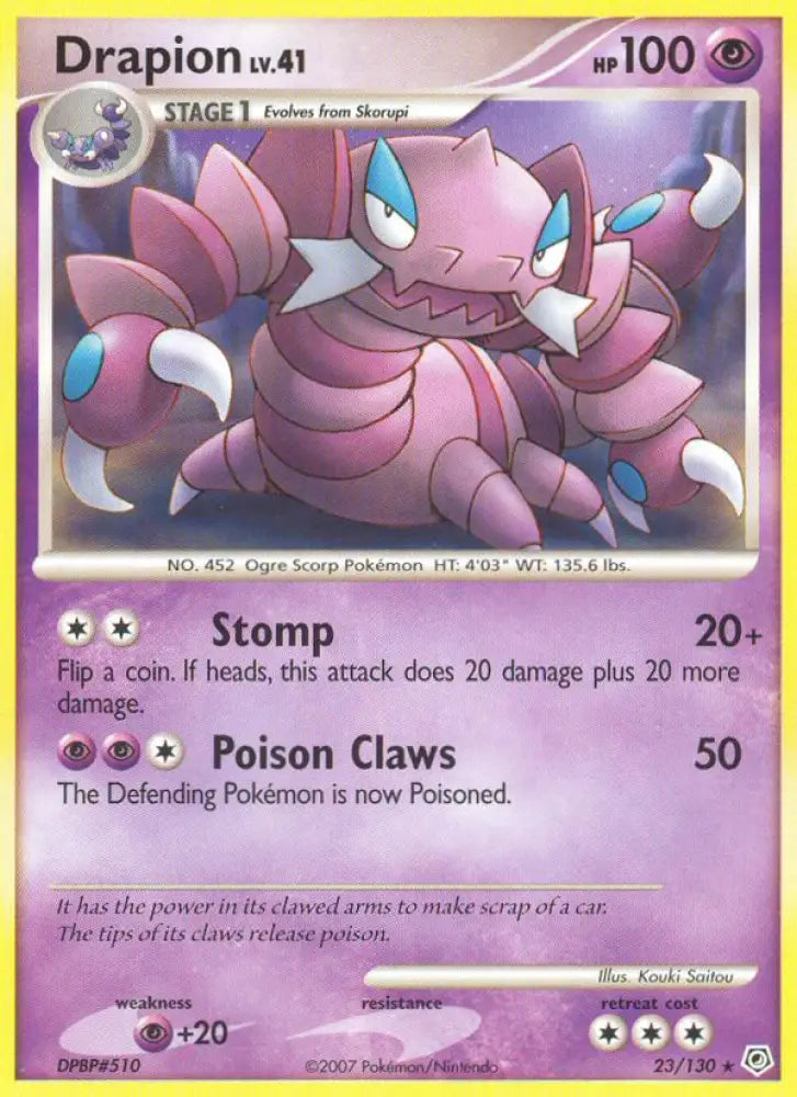 Drapion (23/130) [Diamond & Pearl: Base Set] - Pokemon Single