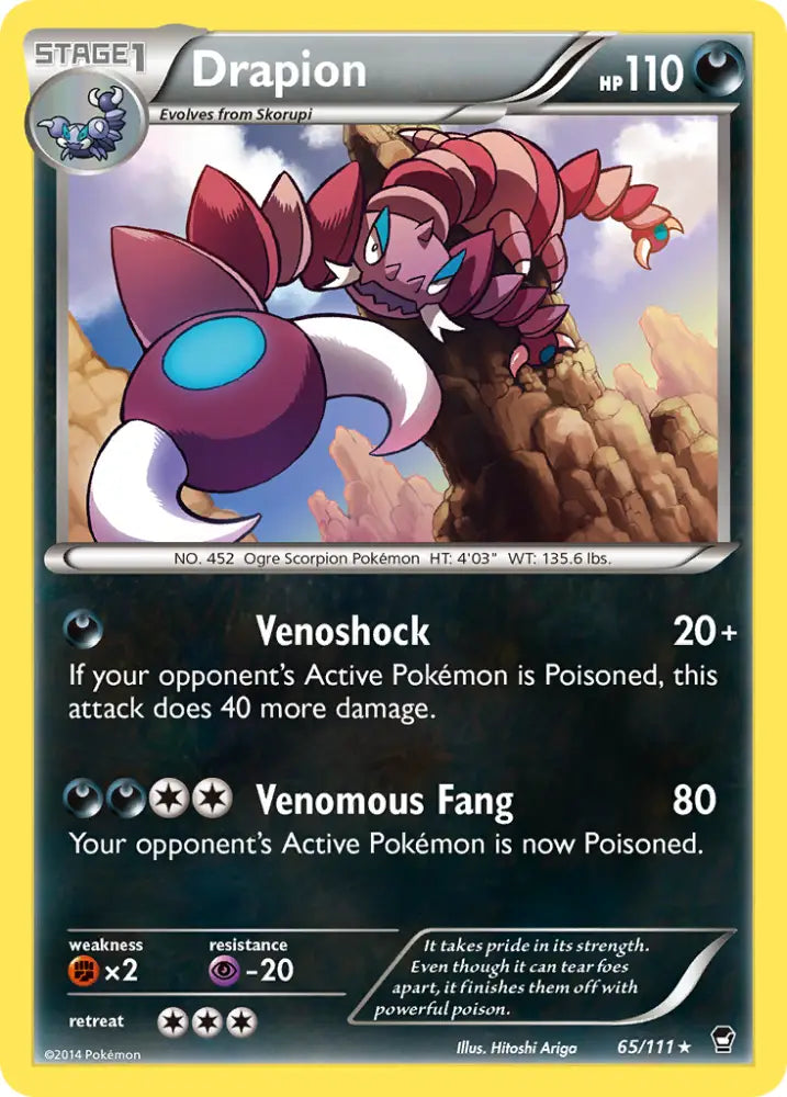 Drapion (65/111) [XY: Furious Fists] - Pokemon Single