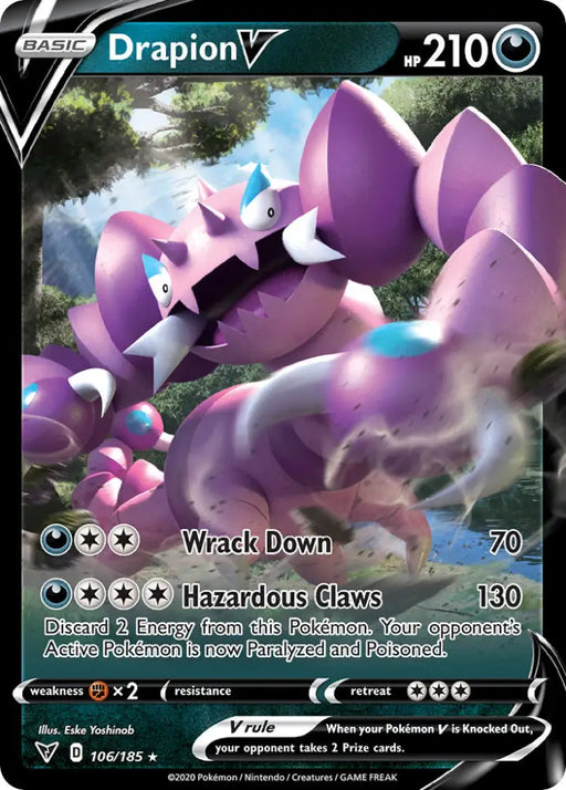 Drapion V (106/185) [Sword & Shield: Vivid Voltage] - Pokemon Single