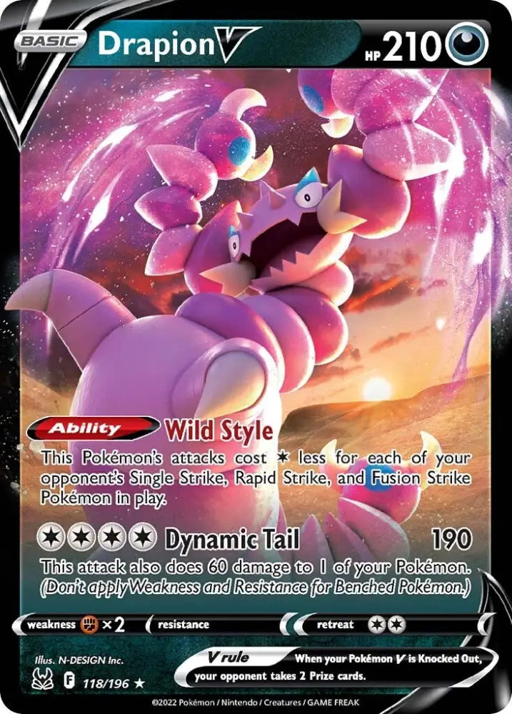 Drapion V (118/196) [Sword & Shield: Lost Origin] - Pokemon Single