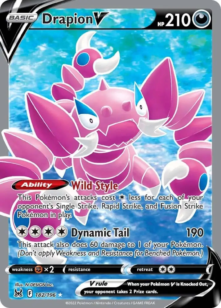 Drapion V (182/196) [Sword & Shield: Lost Origin] - Pokemon Single