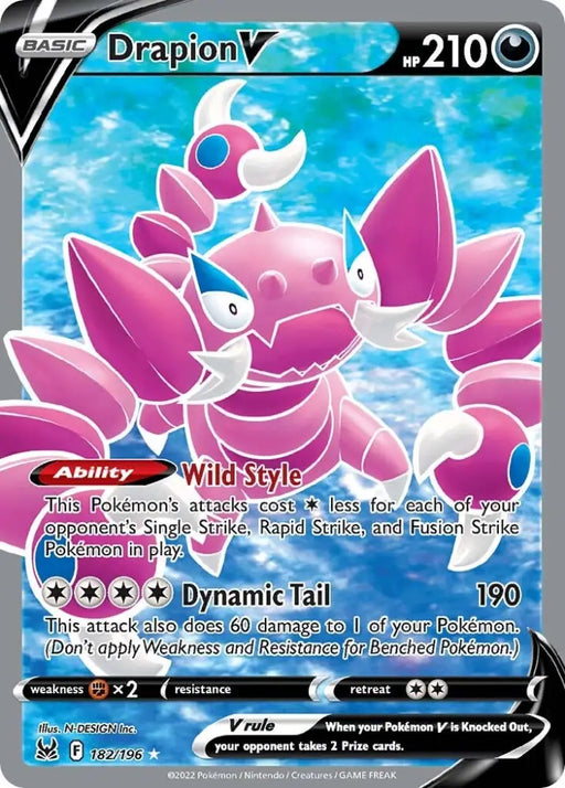 Drapion V (182/196) [Sword & Shield: Lost Origin] - Pokemon Single