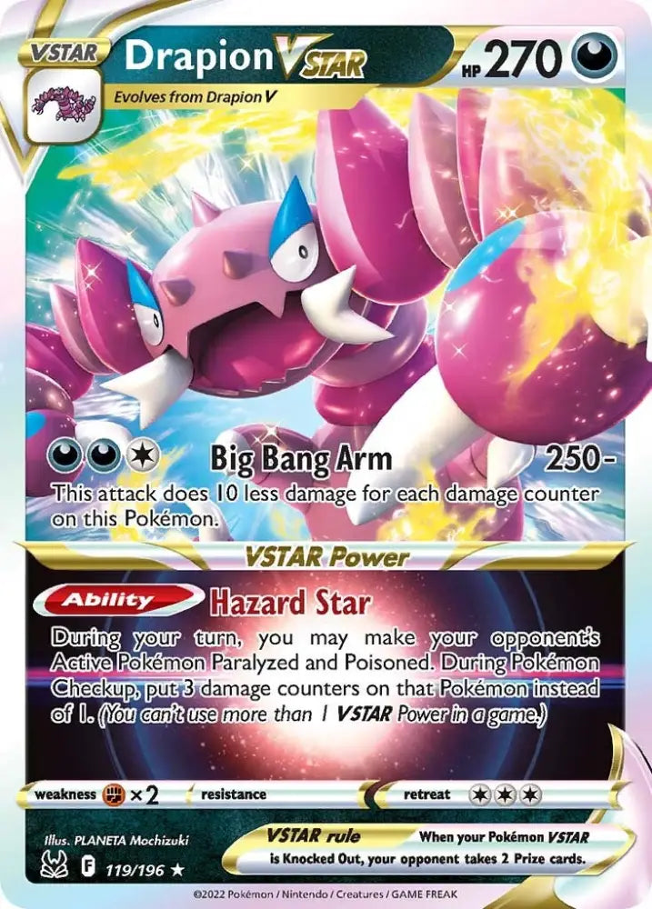 Drapion VSTAR (119/196) [Sword & Shield: Lost Origin] - Pokemon Single
