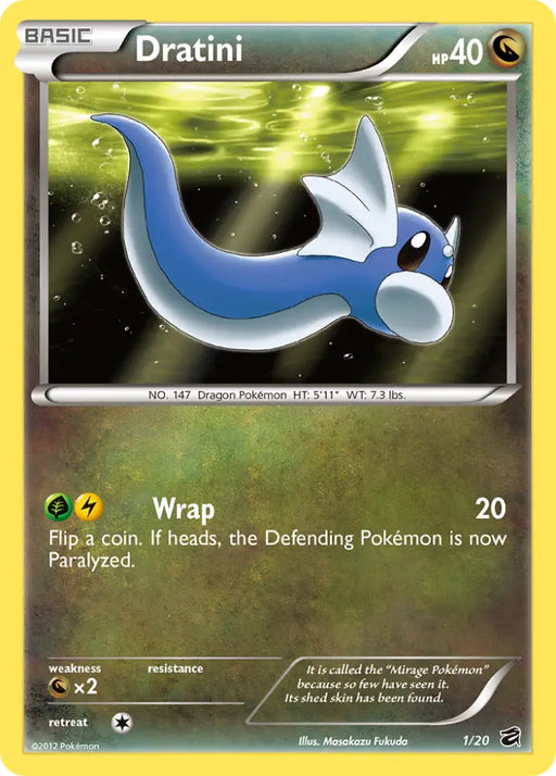 Dratini (1/20) [Black & White: Dragon Vault] - Pokemon Single