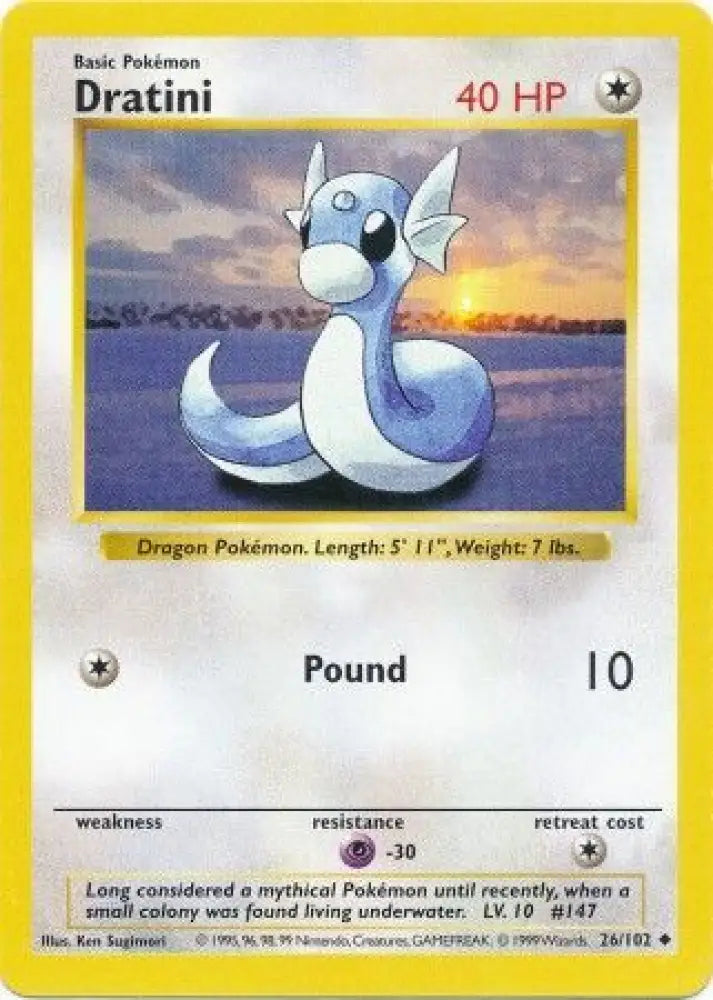 Dratini (26/102) [Base Set Shadowless Unlimited] - Pokemon Single