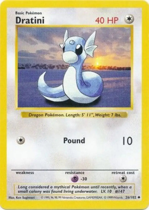Dratini (26/102) [Base Set Shadowless Unlimited] - Pokemon Single