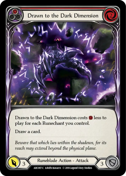 Drawn to the Dark Dimension (Red) [Arcane Rising 1st Edition] 1st Edition Normal - Flesh And Blood Single