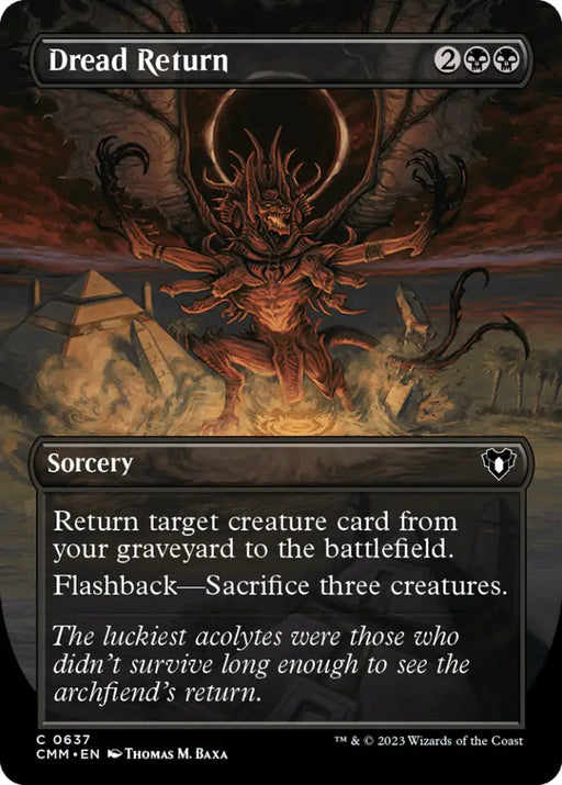 Dread Return (Borderless Alternate Art) [Commander Masters] - MTG Single