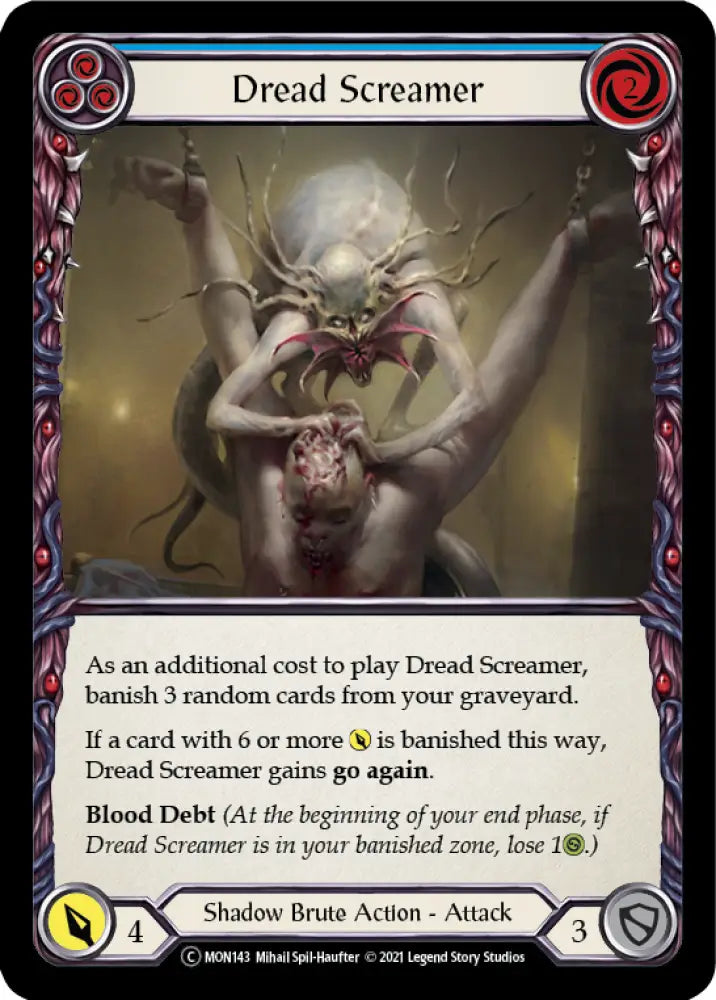 Dread Screamer (Blue) [Monarch Unlimited] Unlimited Rainbow Foil - Flesh And Blood Single
