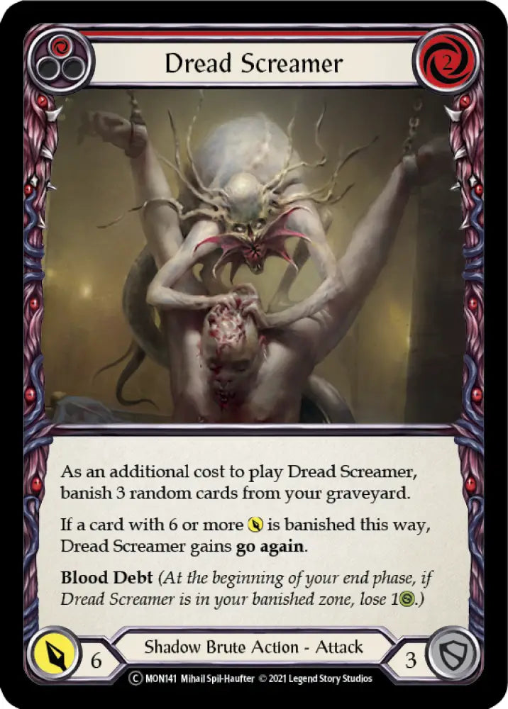 Dread Screamer (Red) [Monarch Unlimited] Unlimited Rainbow Foil - Flesh And Blood Single