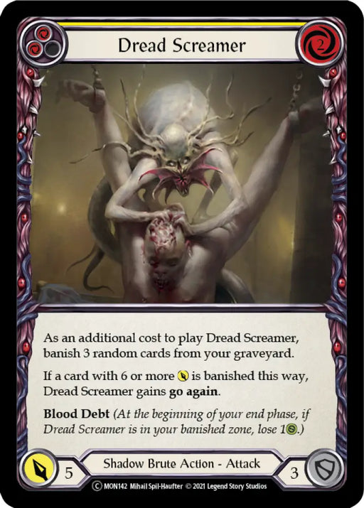 Dread Screamer (Yellow) [Monarch Unlimited] Unlimited Rainbow Foil - Flesh And Blood Single