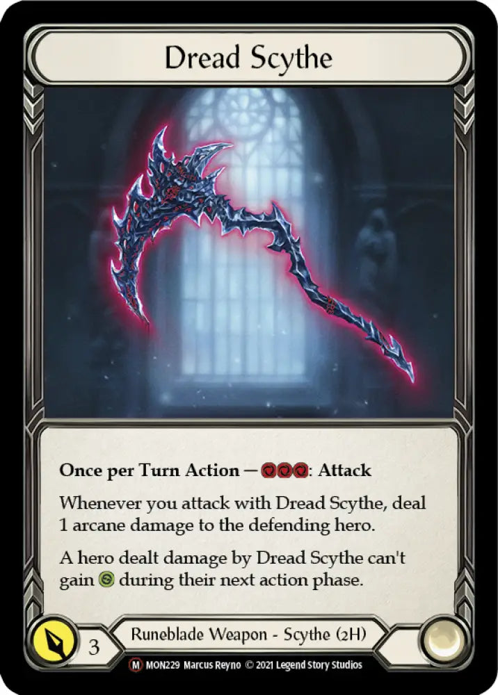 Dread Scythe [Monarch Unlimited] Unlimited Rainbow Foil - Flesh And Blood Single